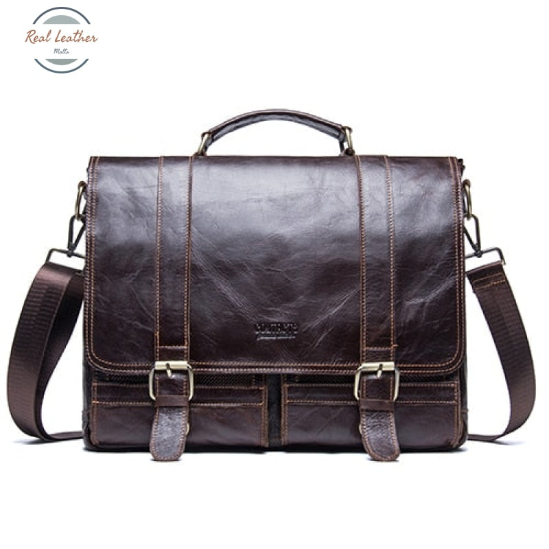 Genuine Leather Briefcase Coffee Briefcases