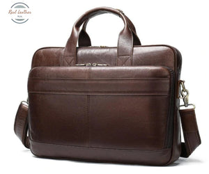 Genuine Leather Laptop Bag For 15.6 Inch