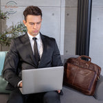 Genuine Leather Laptop Bag For 15.6 Inch