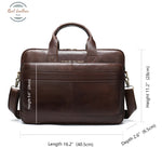 Genuine Leather Business Briefcase & Laptop Bag Briefcases