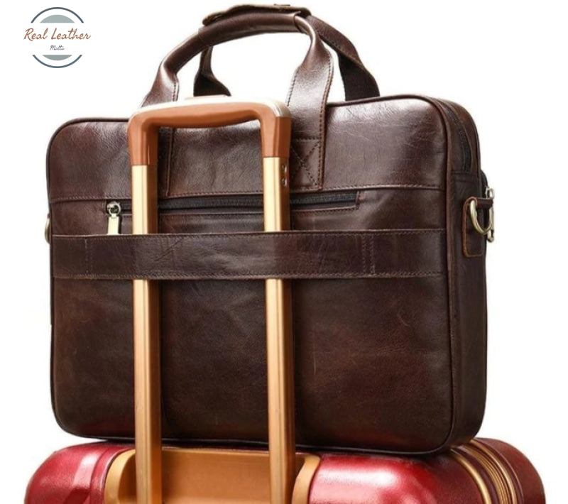 Genuine Leather Laptop Bag For 15.6 Inch