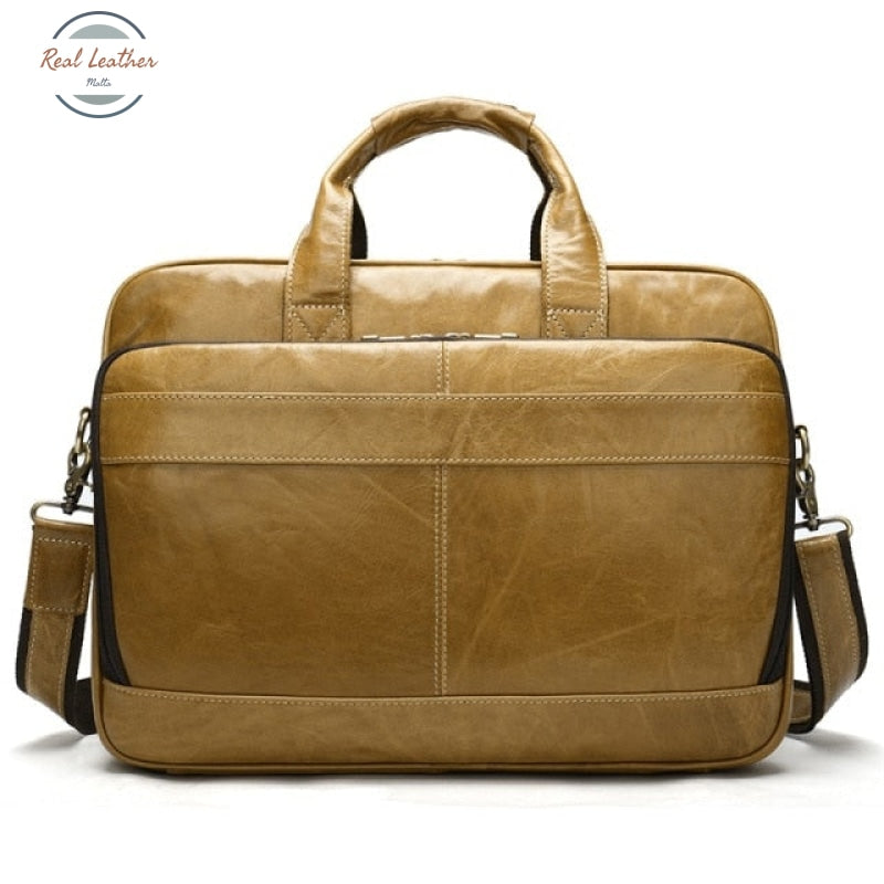 Genuine Leather Laptop Bag For 15.6 Inch