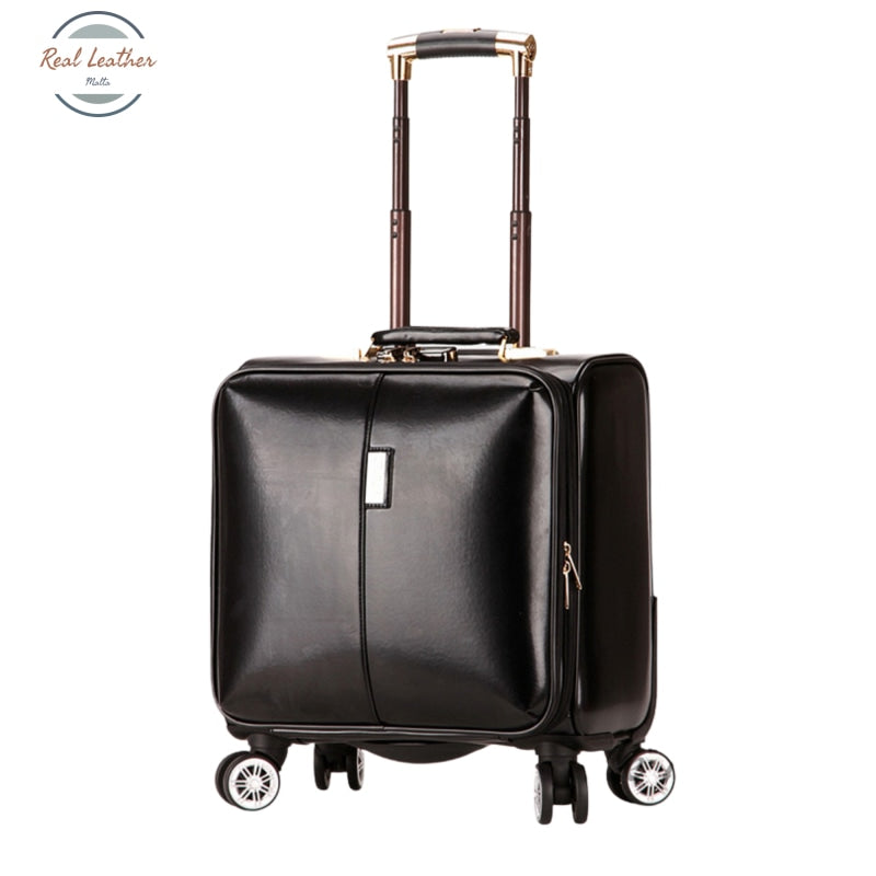 Genuine Leather Business Travel Suitcase Suitcases