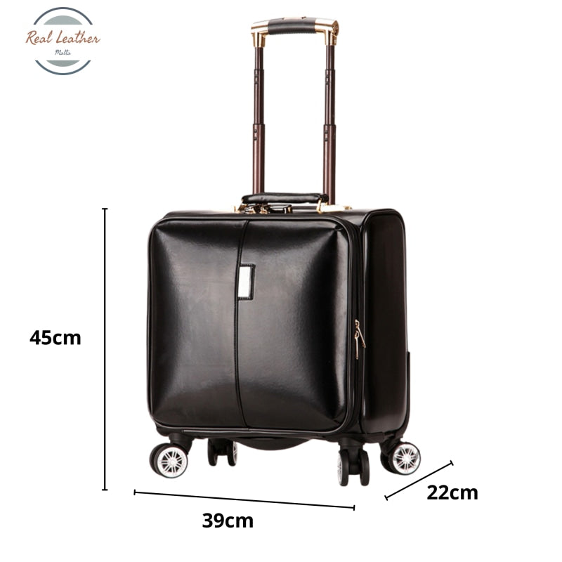 Genuine Leather Business Travel Suitcase Suitcases