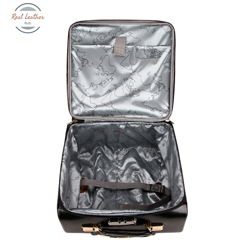 Genuine Leather Business Travel Suitcase Suitcases