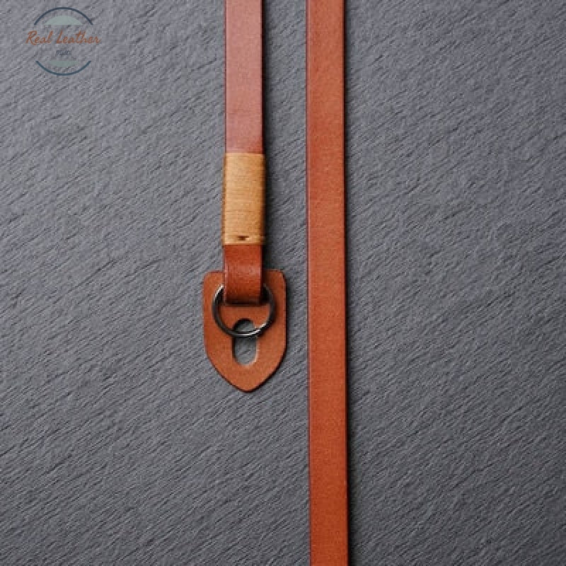 Genuine Leather Camera Strap Light Coffee