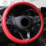 Genuine Leather Car Steering Wheel Cover Red / China Wheel