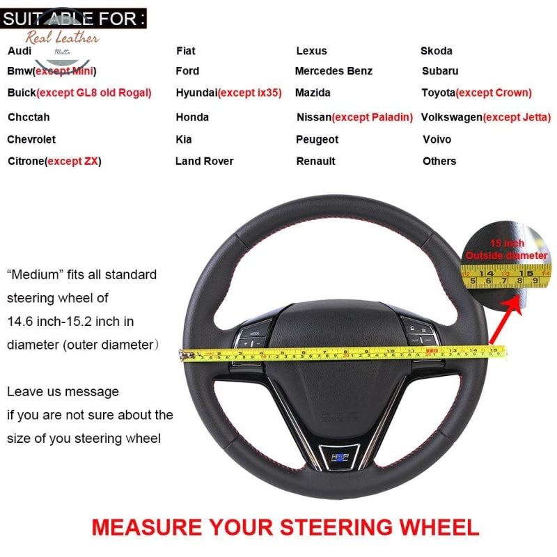 Genuine Leather Car Steering Wheel Cover Wheel
