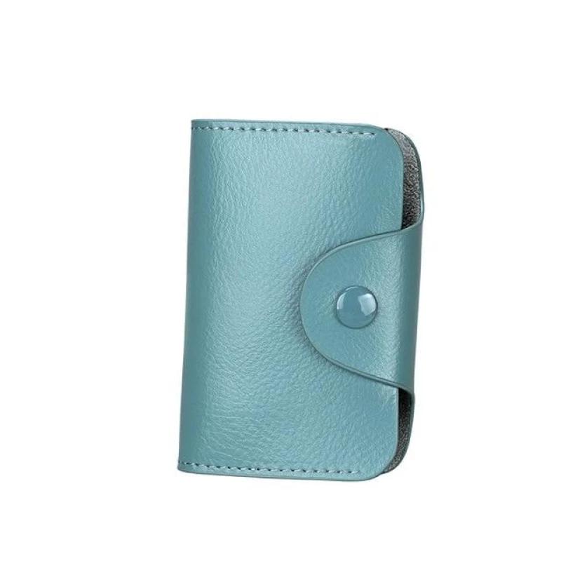 Genuine Leather Card Holder / Wallet Light Blue Wallets