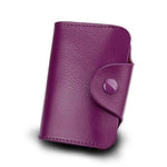 Genuine Leather Card Holder / Wallet Purple Wallets