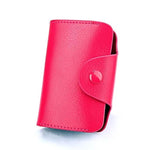 Genuine Leather Card Holder / Wallet Rose Red Wallets