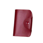 Genuine Leather Card Holder / Wallet Wine Red Wallets