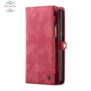 Genuine Leather Case Samsung For Note 8 / Red Phone Cases