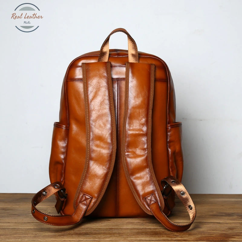 Genuine Leather Casual Backpack