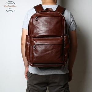 Genuine Leather Casual Backpack