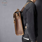 Genuine Leather Casual Convertible Backpack