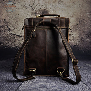 Genuine Leather Casual Convertible Backpack