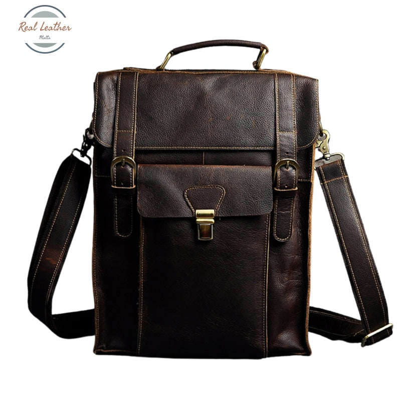 Genuine Leather Casual Convertible Backpack