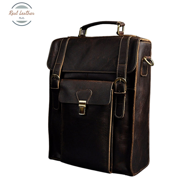 Genuine Leather Casual Convertible Backpack