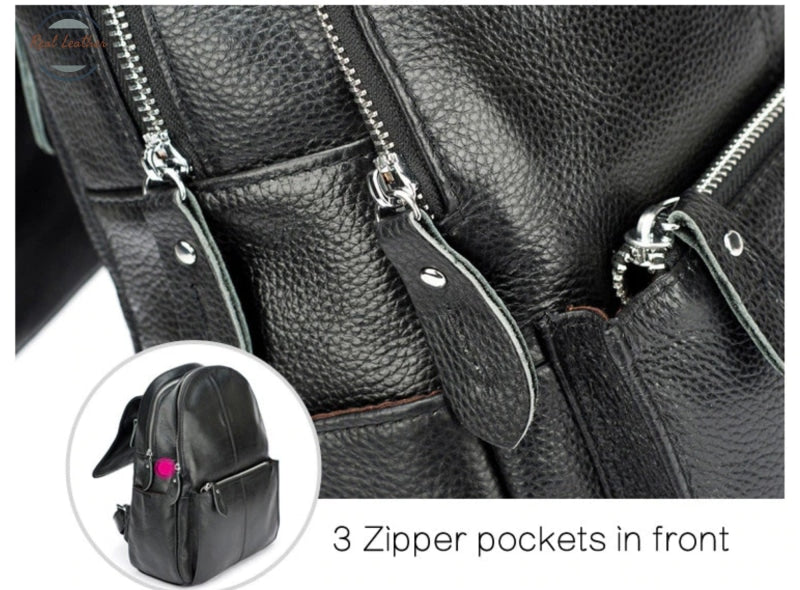 Genuine Leather Casual Daily Backpack
