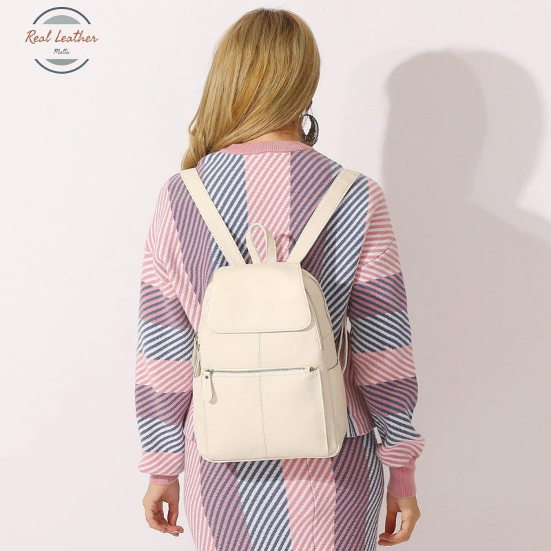 Genuine Leather Casual Daily Backpack