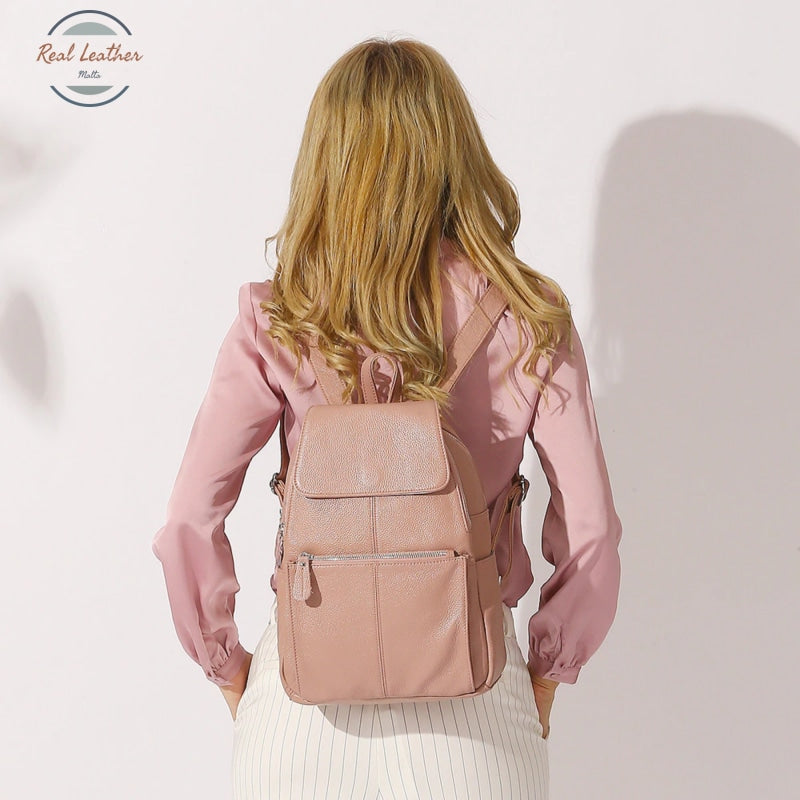 Genuine Leather Casual Daily Backpack