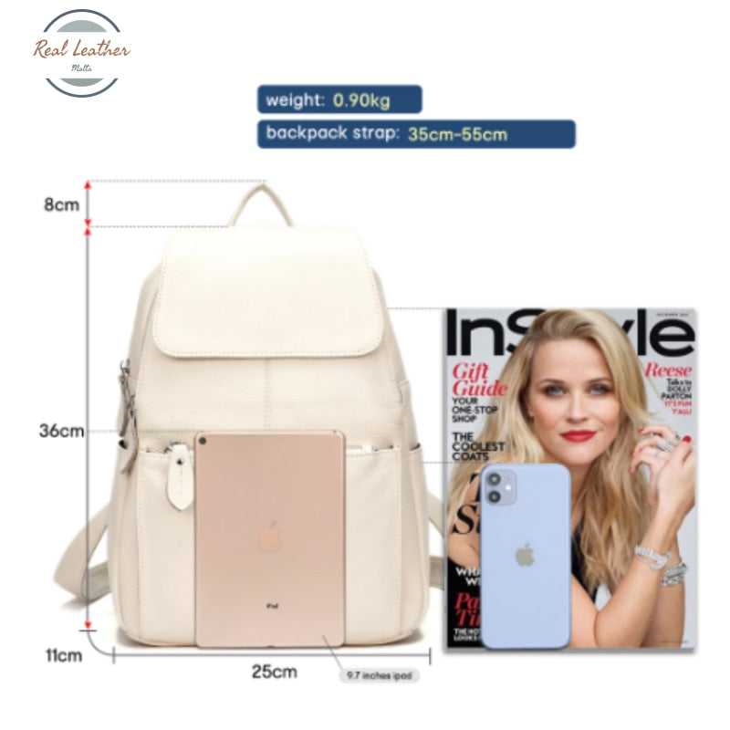 Genuine Leather Casual Daily Backpack