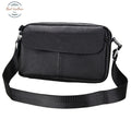 Genuine Leather Casual Shoulder Bag Black