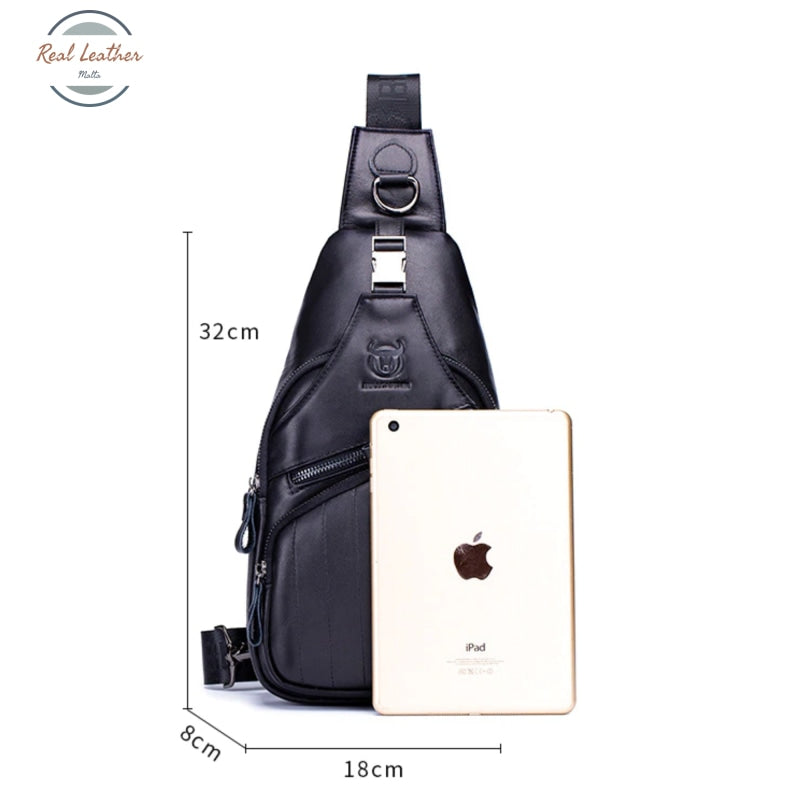 Genuine Leather Chest Pack Cross Body Bag