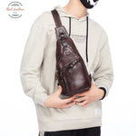 Genuine Leather Chest Pack Cross Body Bag