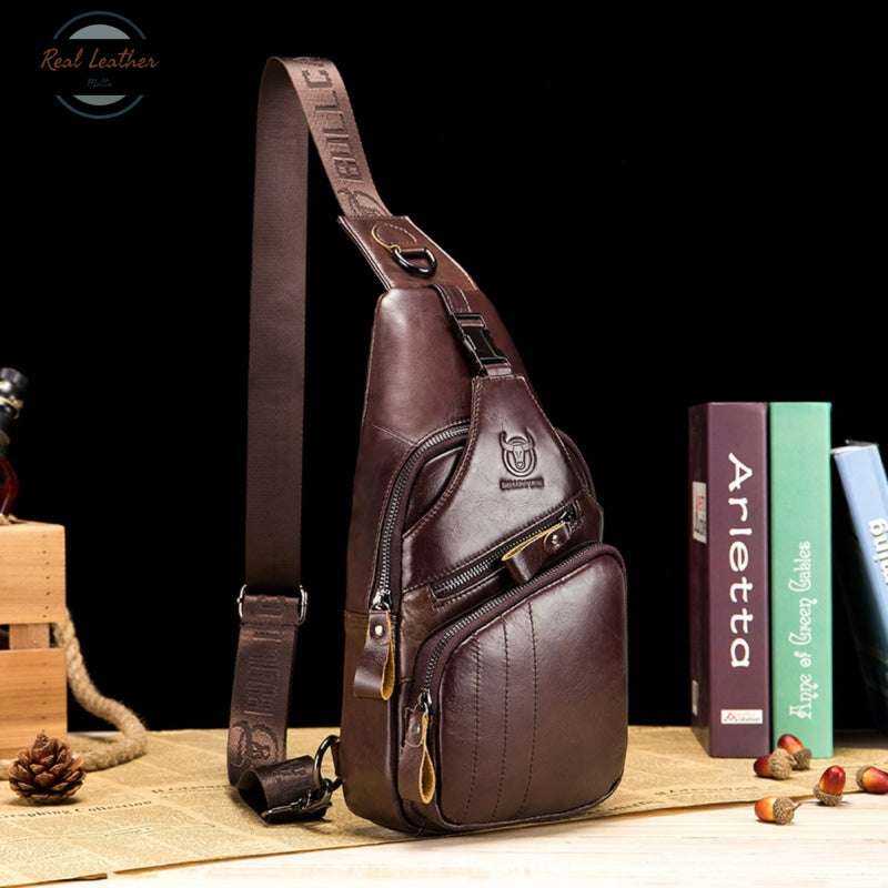 Genuine Leather Chest Pack Cross Body Bag