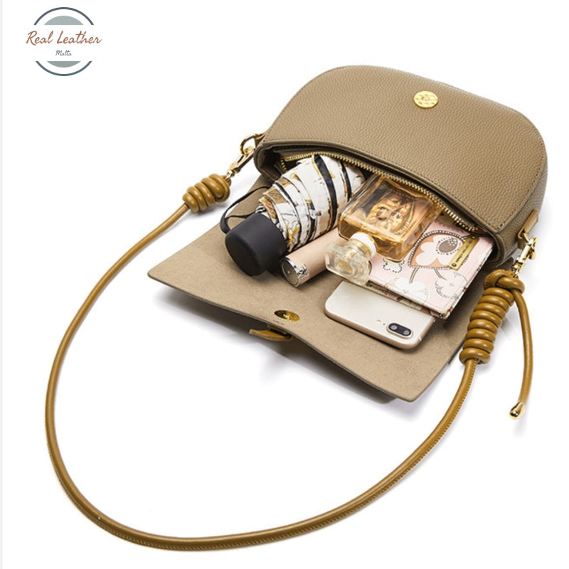 Genuine Leather Chic Style Shoulder Bag