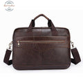 Genuine Leather Classical Briefcase / Laptop Bag Coffee Bags