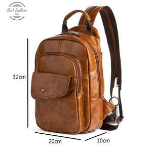 Genuine Leather Convertible Mini Backpack Backpacks