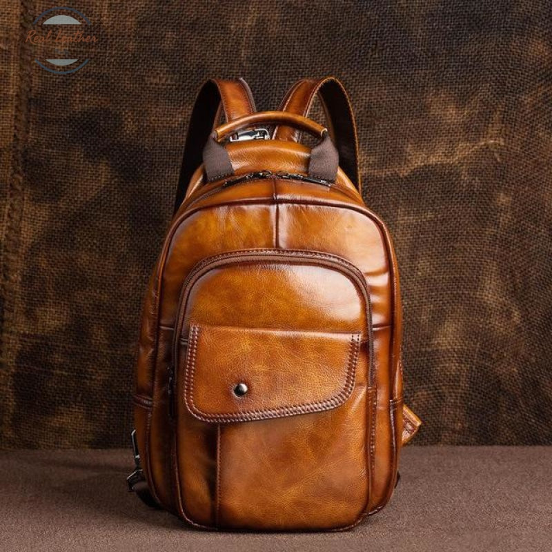 Genuine Leather Convertible Mini Backpack Backpacks