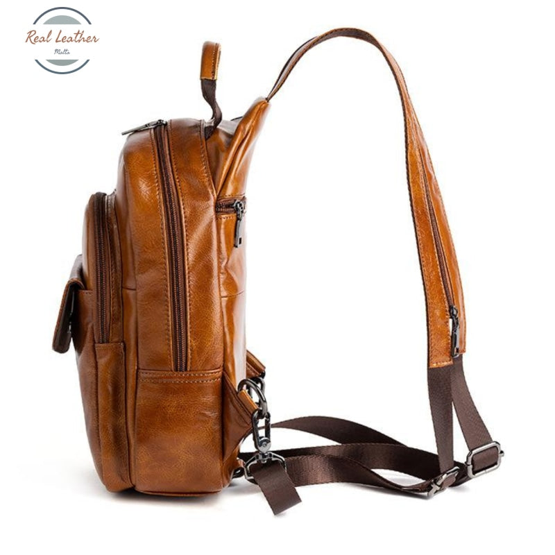 Genuine Leather Convertible Mini Backpack Backpacks