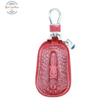 Genuine Leather Crocodile Pattern Car Key Holder Red