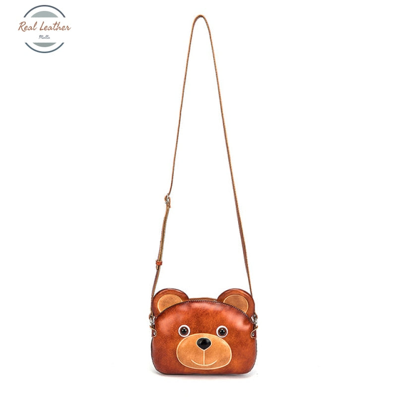 Genuine Leather Cute Animal Pouch Bag