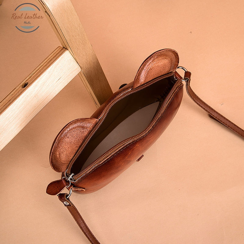Genuine Leather Cute Animal Pouch Bag