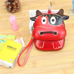 Genuine Leather Cute Calf Coin Purse