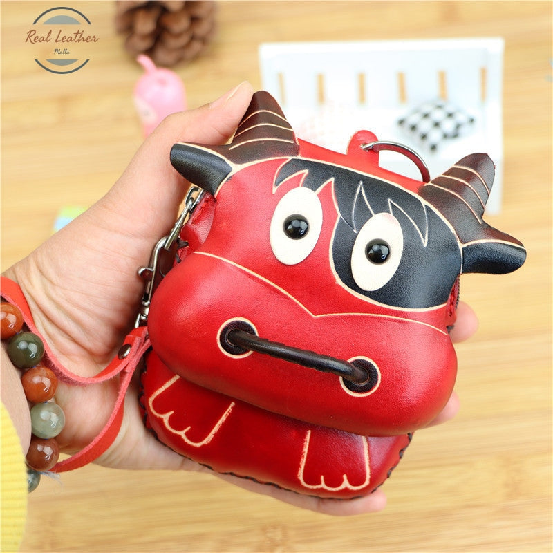 Genuine Leather Cute Calf Coin Purse