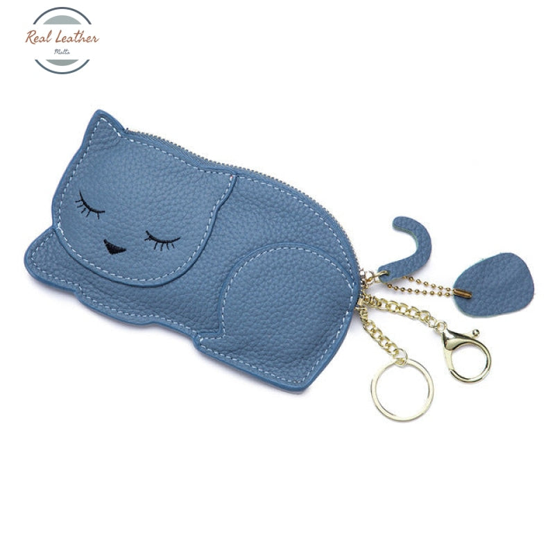 Genuine Leather Cute Cat Coin Purse Coin Purse