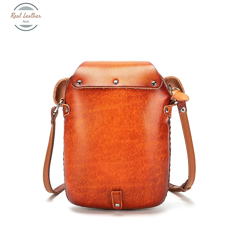 Genuine Leather Cute Character Phone Pouch