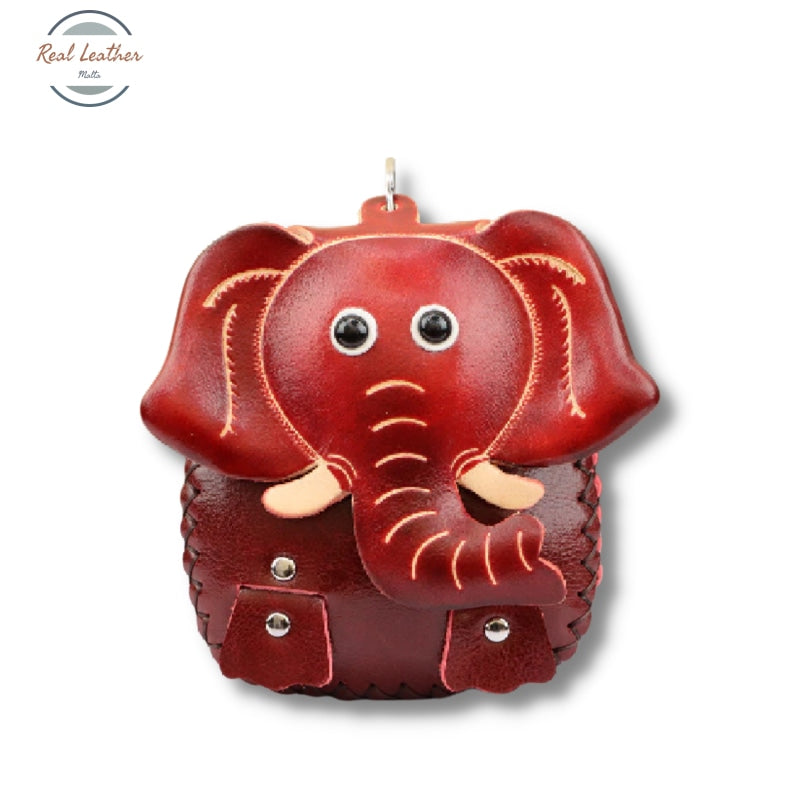 Genuine Leather Cute Elephant Coin Purse