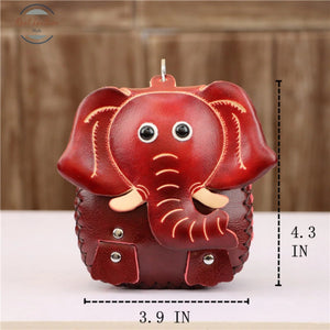 Genuine Leather Cute Elephant Coin Purse