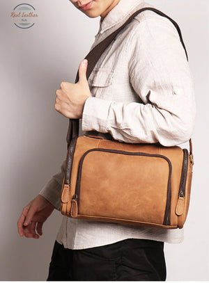 Genuine Leather Daily Casual Messenger Bag