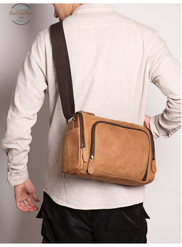 Genuine Leather Daily Casual Messenger Bag