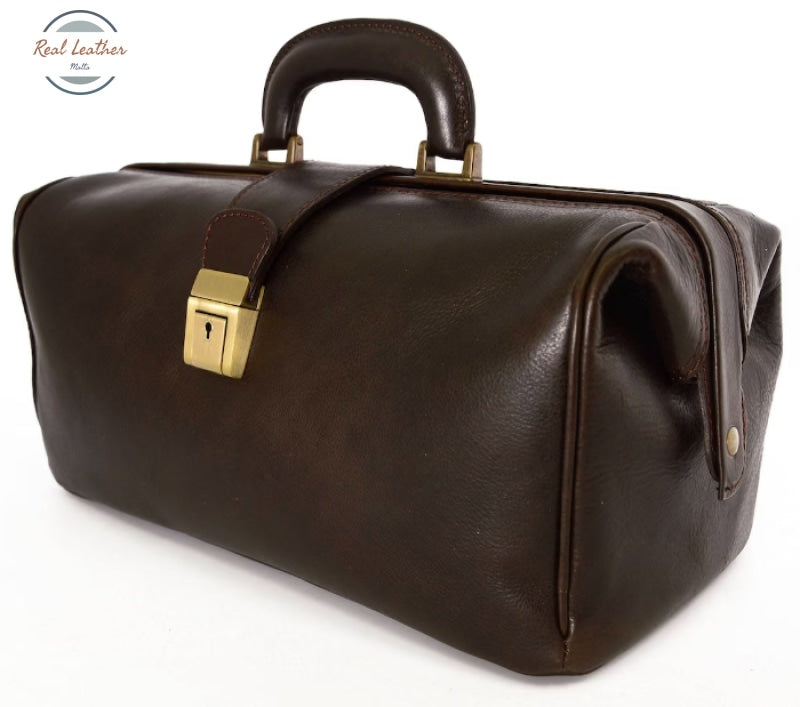 Genuine Leather Doctors Bag For Men Dark Brown Bags