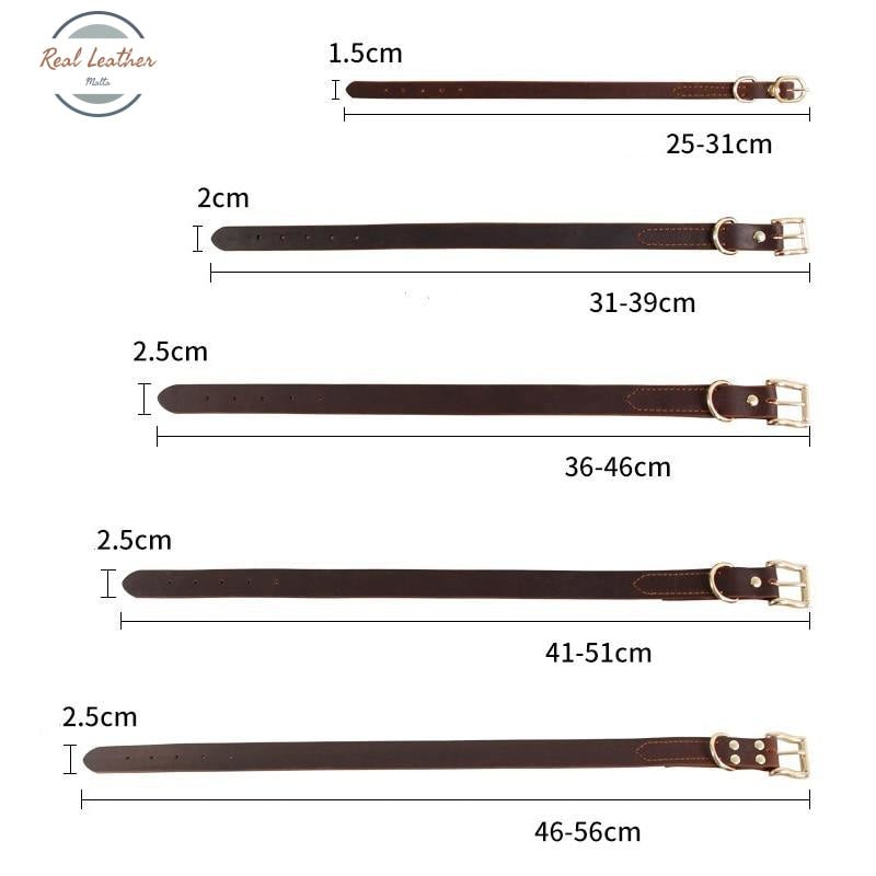 Genuine Leather Dog Collar Collars