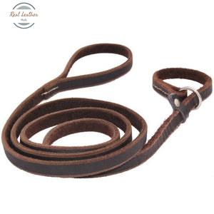 Genuine Leather Dog Leash Brown / 1.2Cmx170Cm